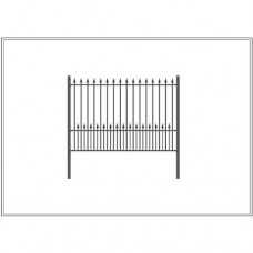 Aleko 8' x 5' Iron Steel Driveway Fence, Munich   553487050
